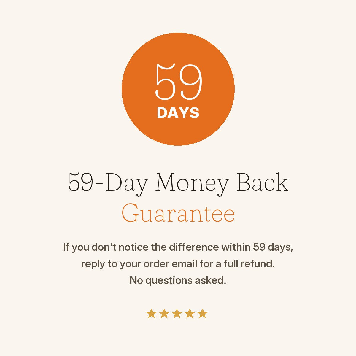 59-day money back guarantee
