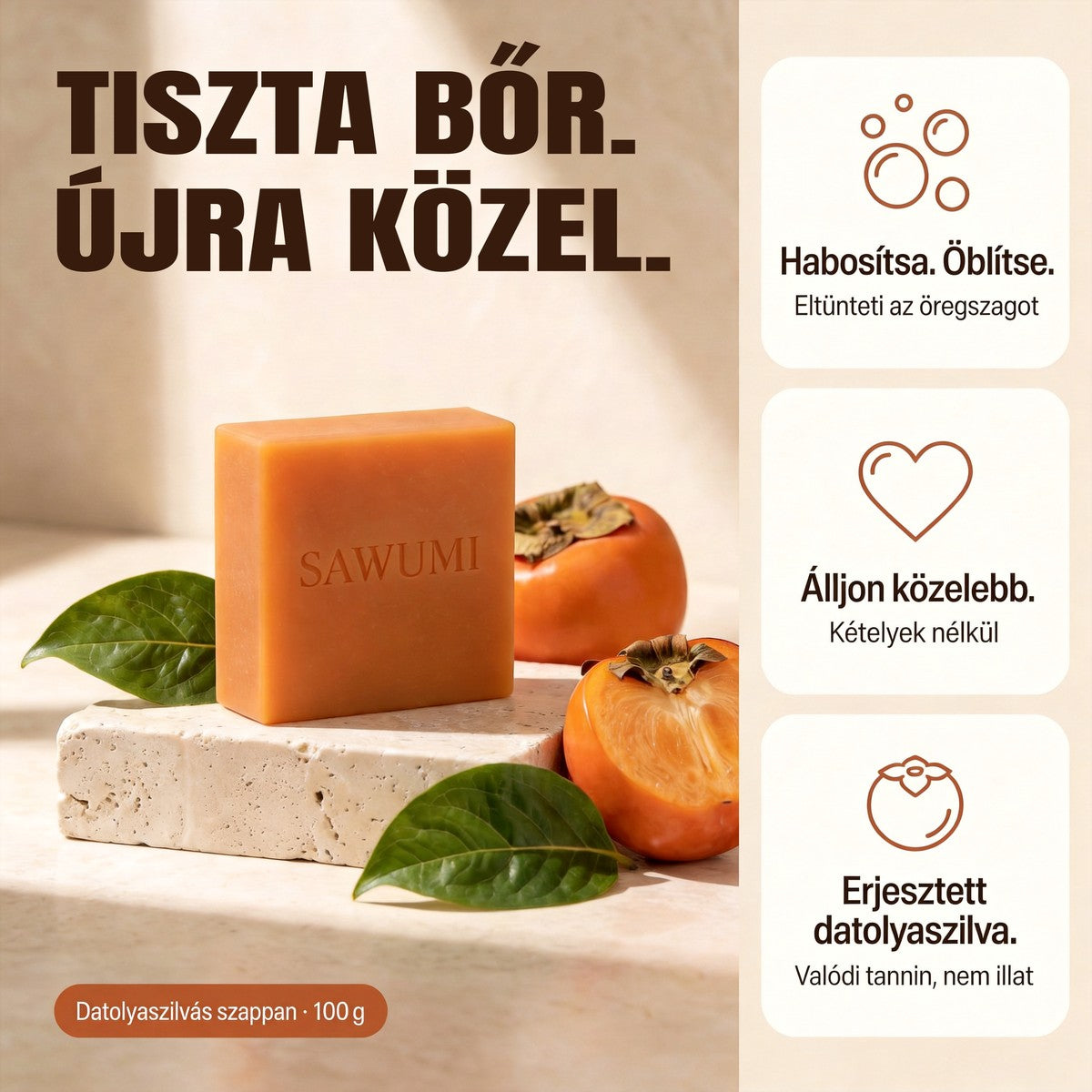 SAWUMI Japanese persimmon soap, image 1