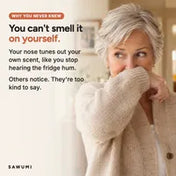 You can't smell it on yourself