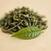 Green tea leaves