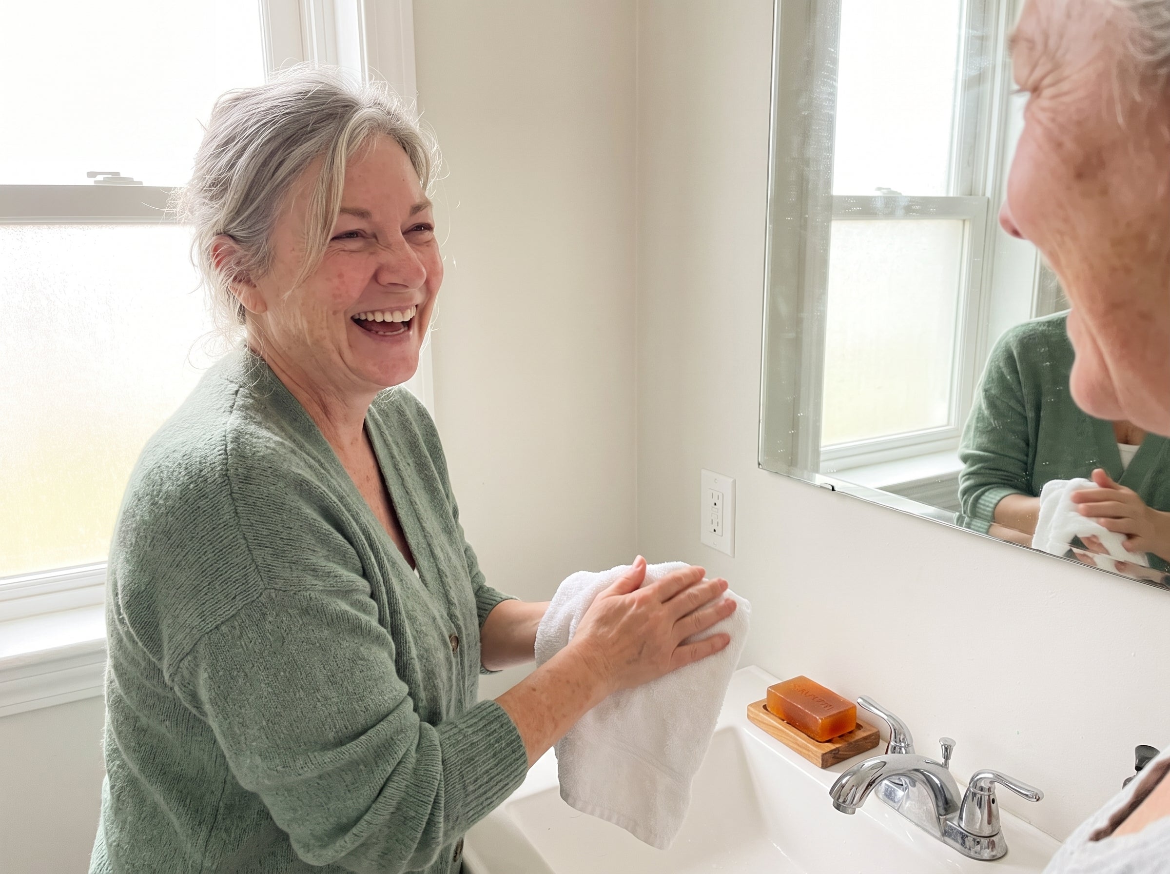 Customer photo of Margaret with her Sawumi soap