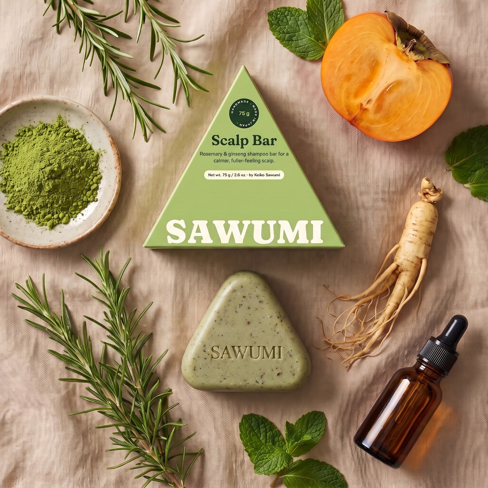 Scalp Bar with its ingredients